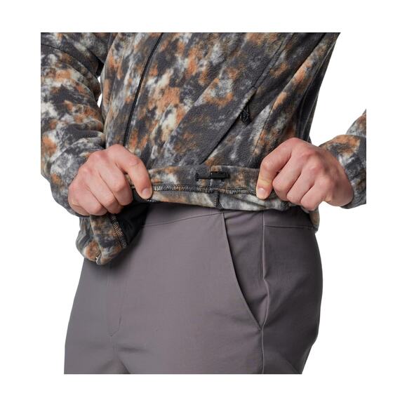 Mens Columbia Steens Mountain Printed Jacket Dark Stone Timberwood Fleece Zip, S - Picture 4 of 16